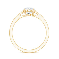 Certified 6X8 MM Oval Lab Grown Diamond Solitaire Engagement Ring