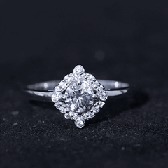 Certified 5 MM Lab Grown Diamond Unique Engagement Ring