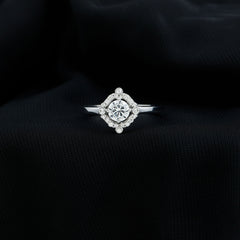 Certified 5 MM Lab Grown Diamond Unique Engagement Ring