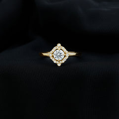 Certified 5 MM Lab Grown Diamond Unique Engagement Ring