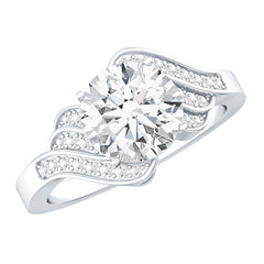 Certified 8 MM Lab Grown Diamond Unique Engagement Ring