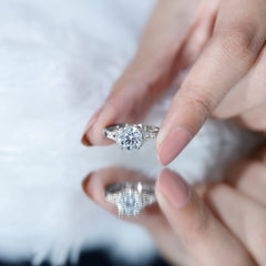 Certified 8 MM Lab Grown Diamond Solitaire Engagement Ring