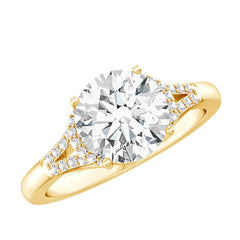 Certified 8 MM Lab Grown Diamond Solitaire Engagement Ring