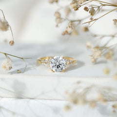 Certified 8 MM Lab Grown Diamond Solitaire Engagement Ring