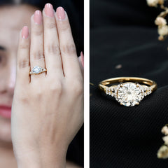 Certified 8 MM Lab Grown Diamond Solitaire Engagement Ring