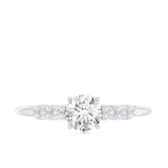 Certified 5 MM Lab Grown Diamond Designer Engagement Ring