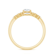 Certified 5 MM Lab Grown Diamond Designer Engagement Ring