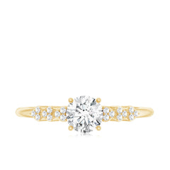 Certified 5 MM Lab Grown Diamond Designer Engagement Ring