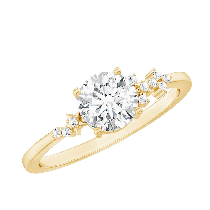 6 MM Lab Grown Diamond Solitaire Engagement Ring