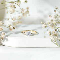 6 MM Lab Grown Diamond Solitaire Engagement Ring