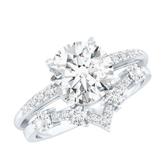 Certified Lab Grown Diamond Bridal Ring Set For Women