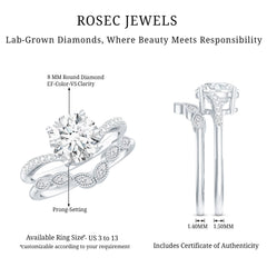 Certified Lab Grown Diamond Engagement Ring With Ring Guard