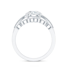 Certified Lab Grown Diamond Engagement Ring With Ring Guard