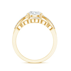 Certified Lab Grown Diamond Engagement Ring With Ring Guard