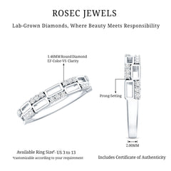 Certified Lab Grown Diamond Wedding Anniversary Ring For Women