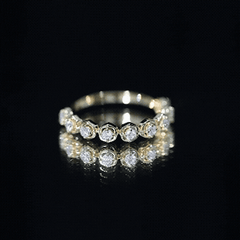 Certified Lab Grown Diamond Half Eternity Anniversary Ring