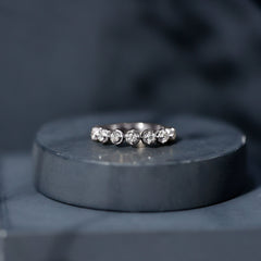 Certified Lab Grown Diamond Half Eternity Anniversary Ring