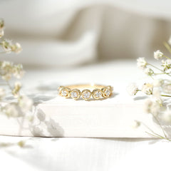 Certified Lab Grown Diamond Half Eternity Anniversary Ring