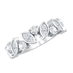 Certified Lab Grown Diamond Half Eternity Anniversary Ring For Women