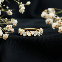 Certified Lab Grown Diamond Half Eternity Anniversary Ring For Women