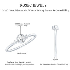 Certified Lab Grown Diamond Solitaire Promise Ring