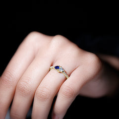 Certified Lab Grown Diamond Sapphire Toi Et Moi Promise Ring