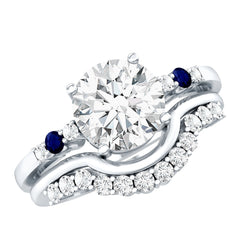 2 Carat Certified Lab Grown Diamond Engagement Ring With Wedding Band
