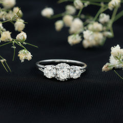 Certified Lab Grown Diamond Past Present Future Engagement Ring