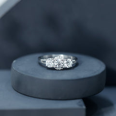 Certified Lab Grown Diamond Past Present Future Engagement Ring