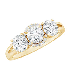 Certified Lab Grown Diamond Past Present Future Engagement Ring