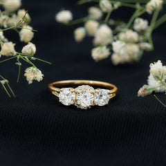 Certified Lab Grown Diamond Past Present Future Engagement Ring