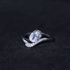 Certified Lab Grown Diamond 6X8 MM Oval Engagement Ring For Women