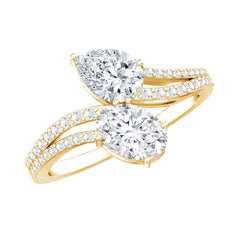Certified Lab Grown Diamond Toi Et Moi Engagement Ring