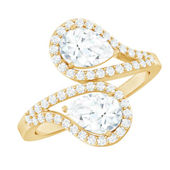 Certified Lab Diamond Toi Et Moi Designer Engagement Ring