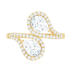 Certified Lab Diamond Toi Et Moi Designer Engagement Ring