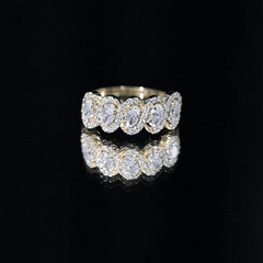Certified Oval Lab Grown Diamond Designer Eternity Ring