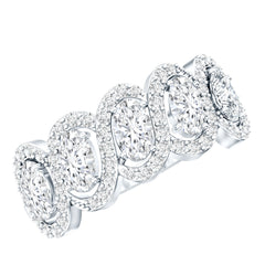 Certified Oval Lab Grown Diamond Designer Eternity Ring