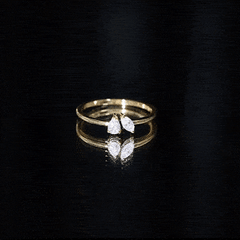 Certified Lab Grown Diamond Two Stone Promise Ring