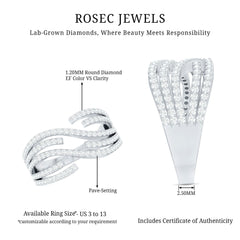 Certified Lab Grown Diamond Wide Wedding Band