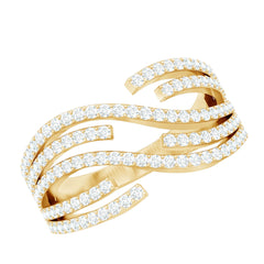 Certified Lab Grown Diamond Wide Wedding Band