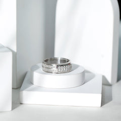Certified Lab Grown Diamond Wide Wedding Band Ring