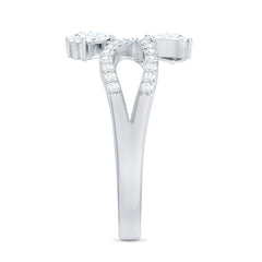 Certified Lab Grown Diamond 2 Stone Infinity Wedding Band