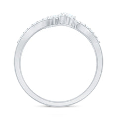 Certified Lab Grown Diamond 2 Stone Infinity Wedding Band