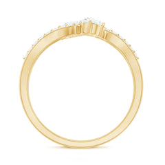 Certified Lab Grown Diamond 2 Stone Infinity Wedding Band