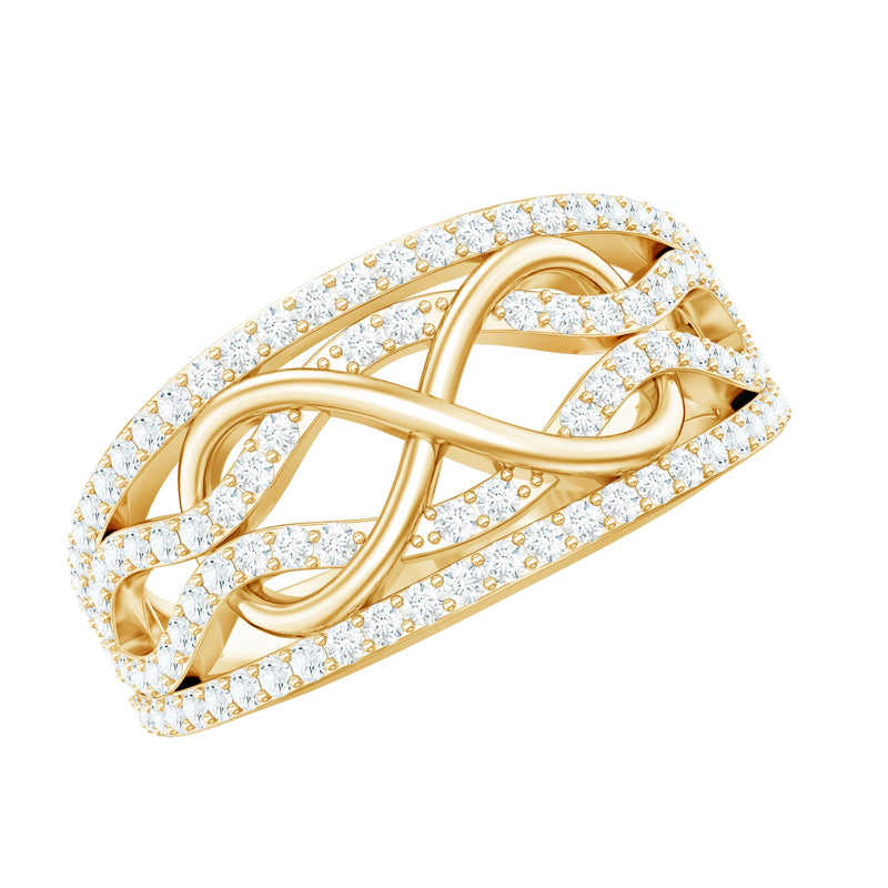 Certified Lab Grown Diamond Infinity Wedding Band Ring