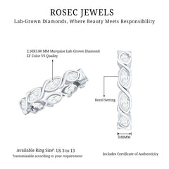 Certified Lab Grown Diamond Wedding Anniversary Ring