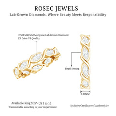 Certified Lab Grown Diamond Wedding Anniversary Ring