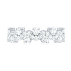 Certified Lab Grown Diamond Designer Wedding Eternity Ring