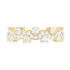 Certified Lab Grown Diamond Designer Wedding Eternity Ring