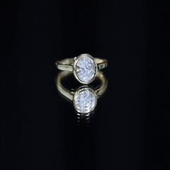 Certified 6X8 MM Lab Grown Diamond Bezel Set Engagement Ring